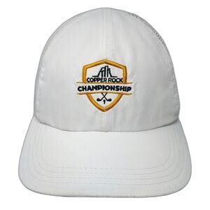 Hit Baseball Cap White One Size Copper Rock Golf Championship Strapback Hat